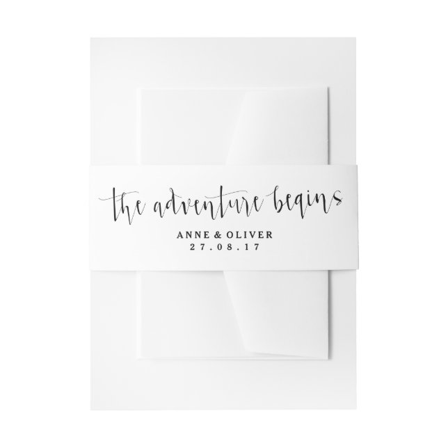 Rustic Wedding Invitation Belly Band (Front Example)