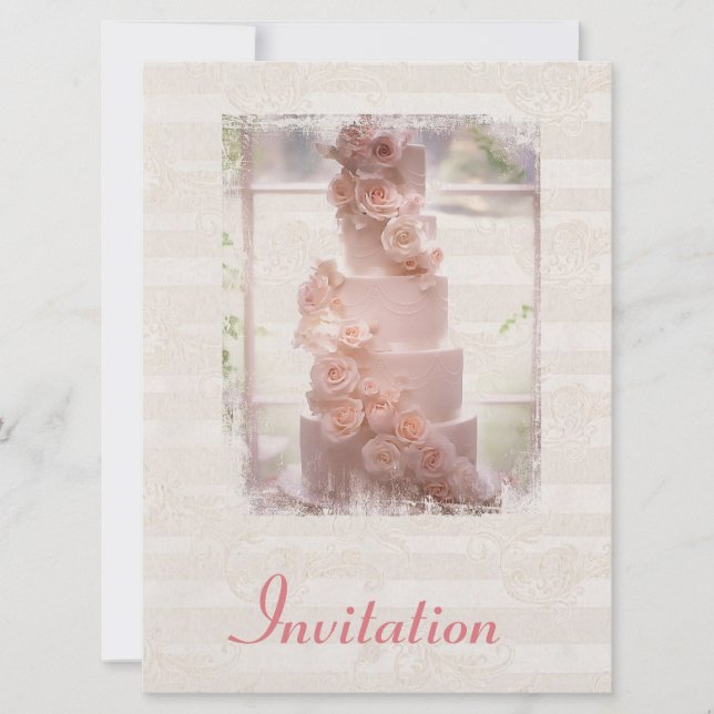 Rustic Wedding Invitation Chic Invitation (Front)