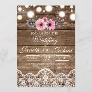 Rustic Wedding Invitation, Country Wedding Invitation
