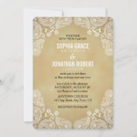 Rustic Wedding Invitation I Hand Drawn Paisley