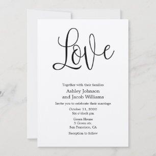 Rustic wedding invitation love. Kraft invites