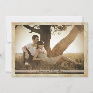 Rustic Wedding Invitation, Photo Invitation