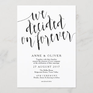 Rustic Wedding Invitation   We Decided on Forever