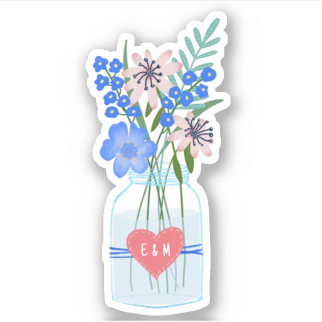 Rustic Wedding Love Heart Initials (Front)