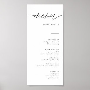 Rustic Wedding Menu Digital Download Poster