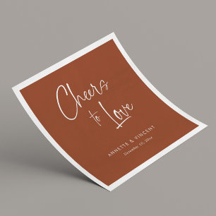 Rustic Wedding Napkins with Name Personalised