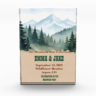 rustic wedding photo block