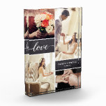 Rustic Wedding Photo Collage Love script Block<br><div class="desc">Customize this photo block with up to four of your favorite wedding shots from the best day ever. The chalkboard background blocks adds a rustic feel and the love script with it's modern handwritten style is elegant and classic. Personalize with your names and special wedding date. A perfect keepsake. You...</div>