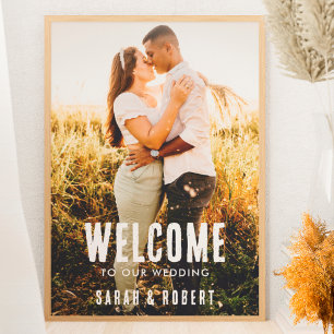 Rustic Wedding Photo Welcome to Our Wedding Poster