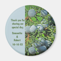 Rustic Wedding Pine Tree Berries Guest Thank You