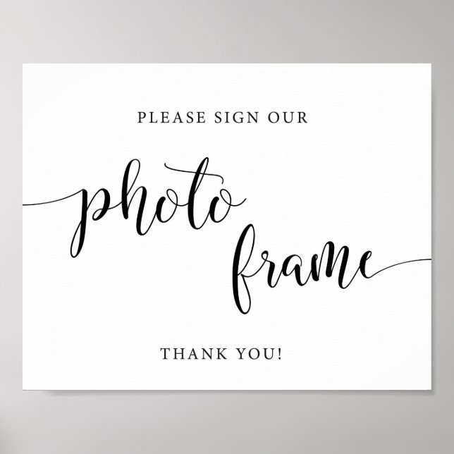 Rustic Wedding Please Sign Our Photo Frame Sign (Front)