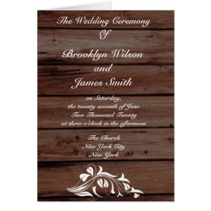 Rustic Wedding Programs With Flower Decor