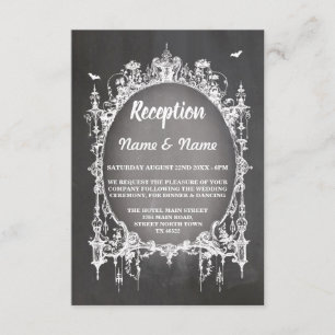 Rustic Wedding Reception Cards Gothic Frame