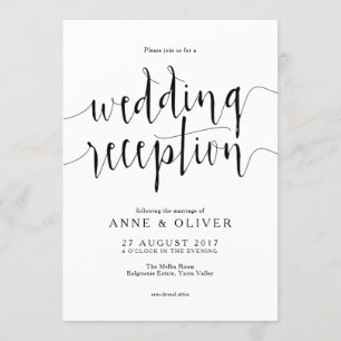 Rustic Wedding Reception Invitation