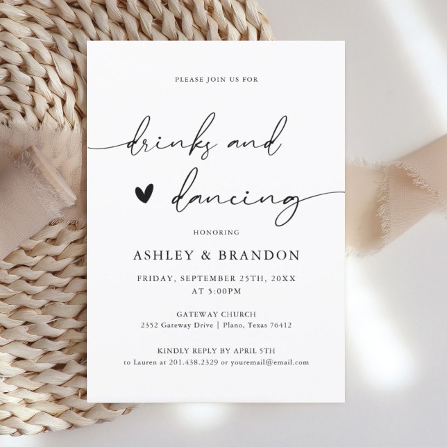 Rustic Wedding Reception Party Invitaion  Invitation (Creator Uploaded)