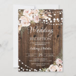 Rustic Wedding Reception Party Invitation<br><div class="desc">The Wedding Reception invitation is the perfect choice for couples seeking a simple yet charming wedding reception invitation. With its rustic design and heartfelt message, this wedding invitation exudes a warm and romantic ambiance. The invitation features delicate string lights, boho floral elements, and a rustic wood background, creating an enchanting...</div>