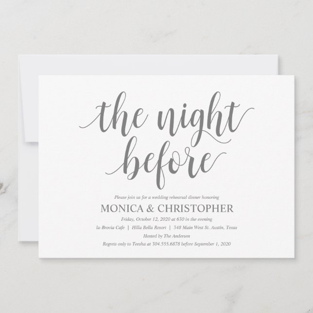 Rustic Wedding Rehearsal Dinner Celebration Invitation (Front)