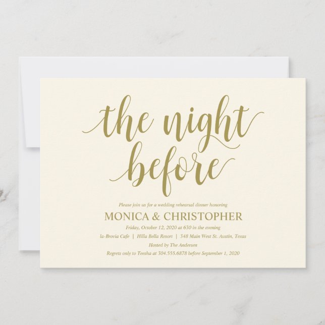 Rustic Wedding Rehearsal Dinner Celebration Invitation (Front)