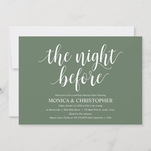 Rustic Wedding Rehearsal Dinner Celebration Invitation (Front)