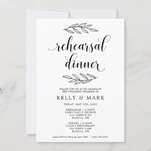 Rustic Wedding Rehearsal Dinner Invitation