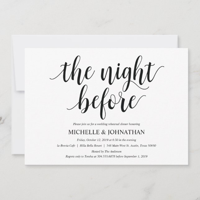 Rustic Wedding Rehearsal Dinner Invitation Card (Front)