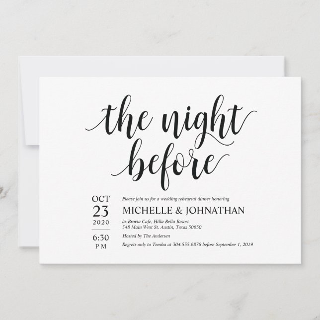 Rustic Wedding Rehearsal Dinner Invitation Card v2 (Front)