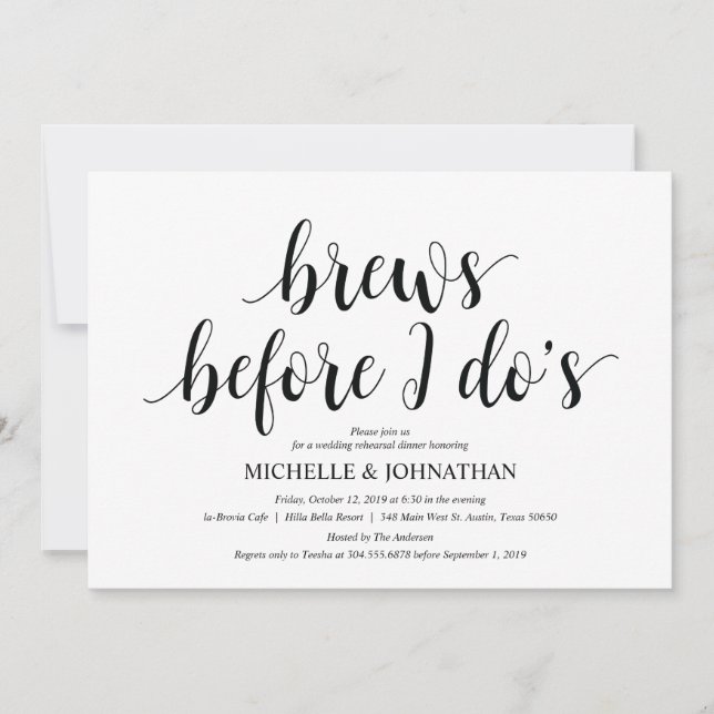 Rustic Wedding Rehearsal Dinner Invitation cards (Front)
