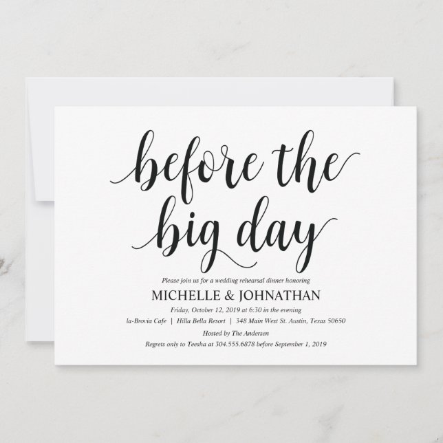 Rustic Wedding Rehearsal Dinner Invitation cards (Front)