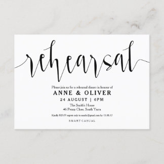 Rustic Wedding Rehearsal Dinner Invitations