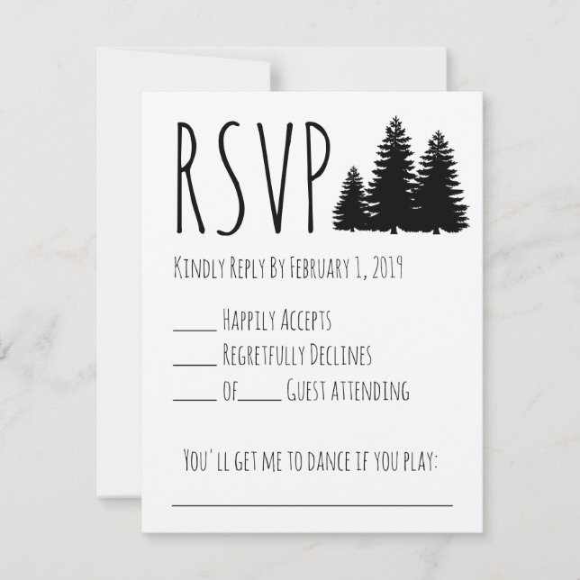 Rustic Wedding RSVP (Front)