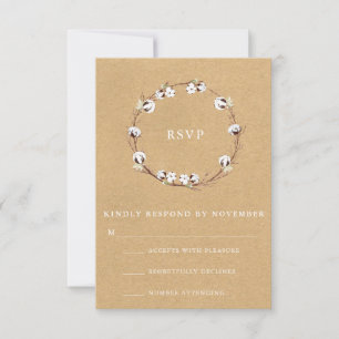 Rustic Wedding RSVP Card