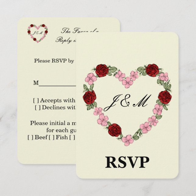 Rustic Wedding RSVP Card (Front/Back)