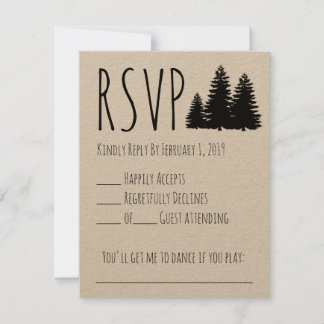 Rustic Wedding RSVP Card