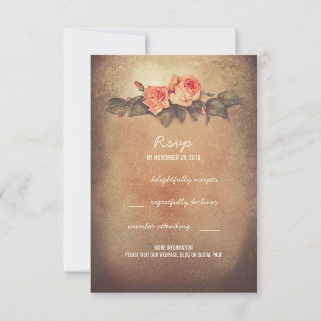 Rustic Wedding RSVP cards (Front)