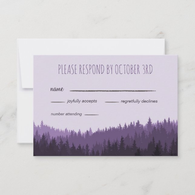 Rustic Wedding RSVP in the Mountains (Front)