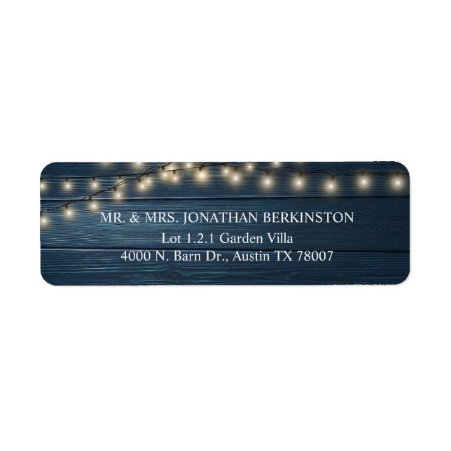 Rustic Wedding RSVP Return Address (Front)