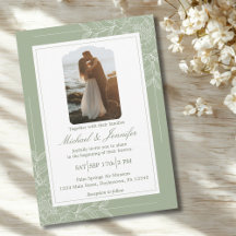 Rustic Wedding Sage Green and White Modern
