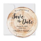 Rustic Wedding Save the date photo Wood Grain