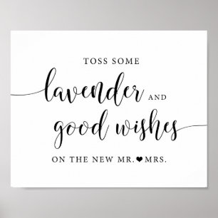 Rustic Wedding Send Off Lavender Toss Sign