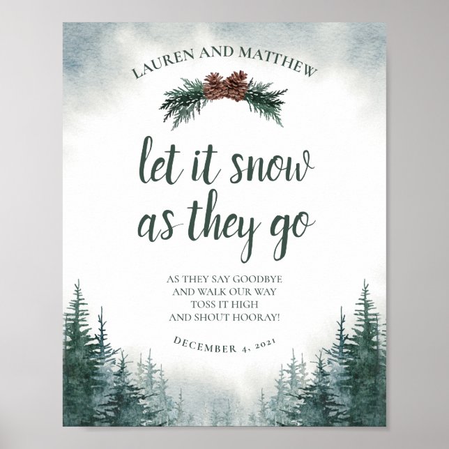 Rustic Wedding Send Off Sign Matte Value Poster (Front)