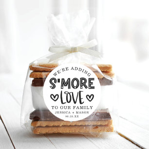 Rustic Wedding S'more Love Favour Classic Round St Classic Round Sticker