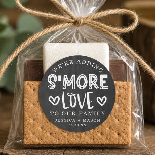 Rustic Wedding S'more Love Favour Classic Round St Sticker