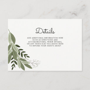 Rustic Wedding Sprigs details card