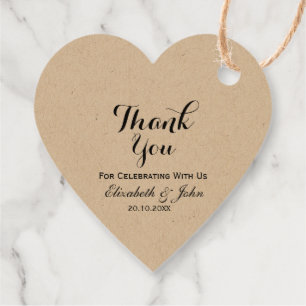 Rustic Wedding Thank You Favour Tags