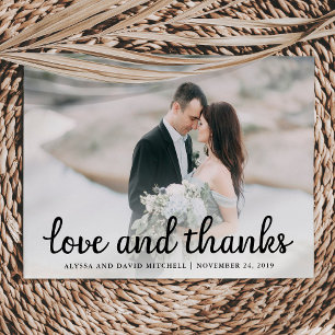 Rustic Wedding Thank You   Photo