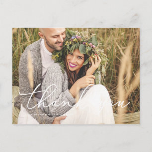 Rustic Wedding Thank You Post Card