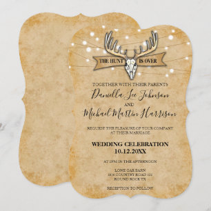 Rustic Wedding The Hunt Is Over Invitation