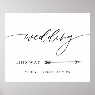 Rustic Wedding This Way Right Directional Sign