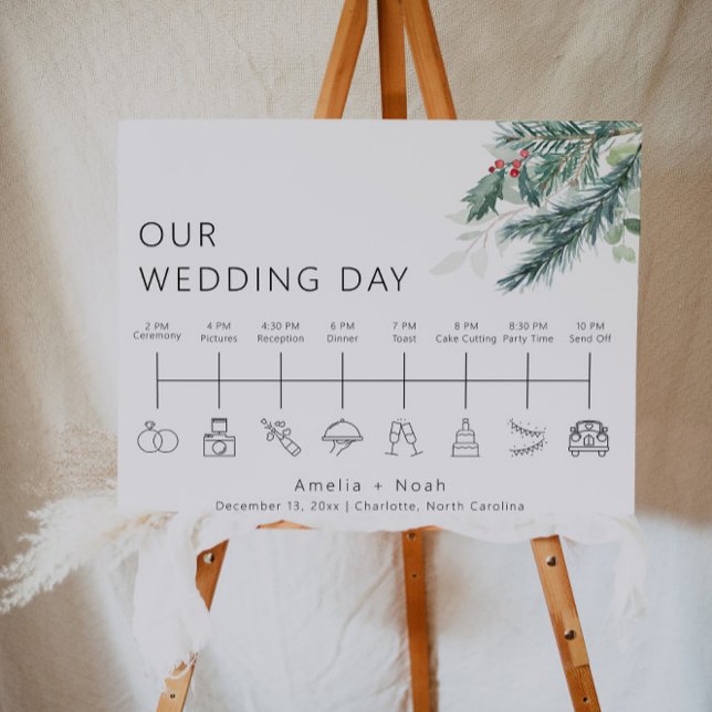 rustic wedding timeline welcome sign (Creator Uploaded)