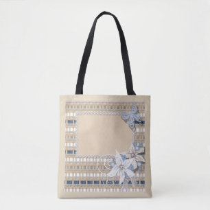 Rustic , wedding tote bag